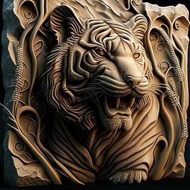 3D модель Panthera tigris acutidens (STL)